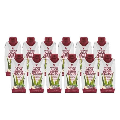 Forever Aloe Berry Nectar Minis by Forever Living — Mini aloe berry nectar drinks in a convenient 12 pack