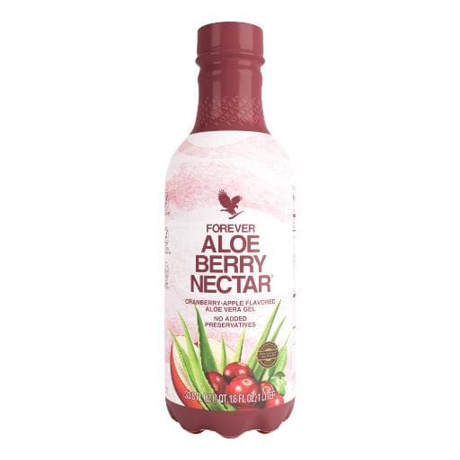 Forever Aloe Berry Nectar by Forever Living — Aloe vera with cranberry and apple. 33.8 FL. OZ / 1 Liter