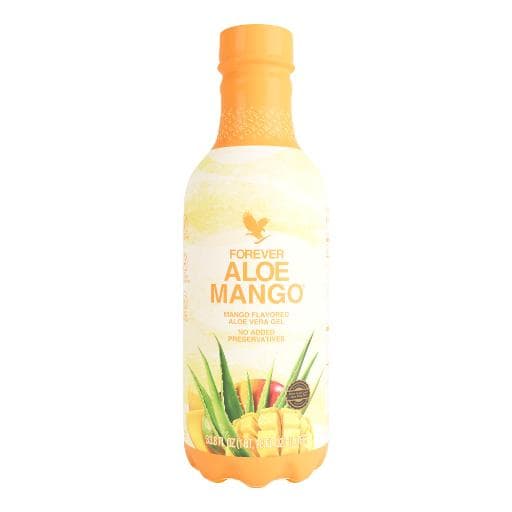 Forever Aloe Mango by Forever Living — Aloe vera drink with mango. 33.8 fl oz / 1 Liter