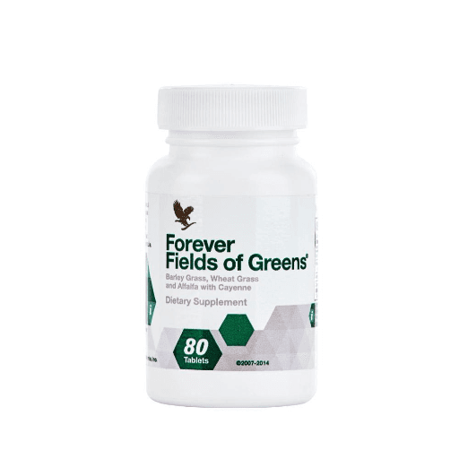 Forever Fields of Greens by Forever Living — Barley grass, wheat grass and alfalfa in tablet form — green nutrition with phytonutrients and antioxidants