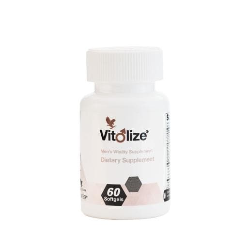 Vitolize for Men by Forever Living — Saw palmetto, pygeum and pumpkin seed with vitamins, minerals and lycopene for prostate and hormonal support